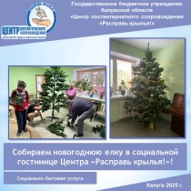 Собираем новогоднюю елку в социальной гостинице Центра «Расправь крылья!»!